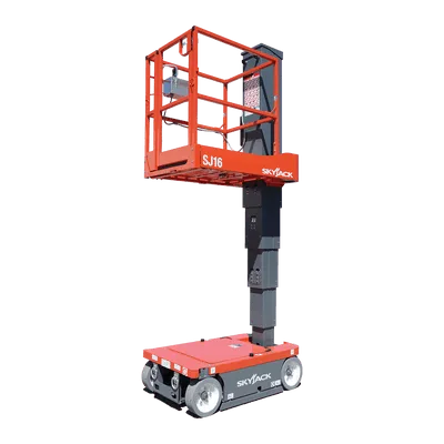Skyjack SJ16 Vertical Mast Lift working on site