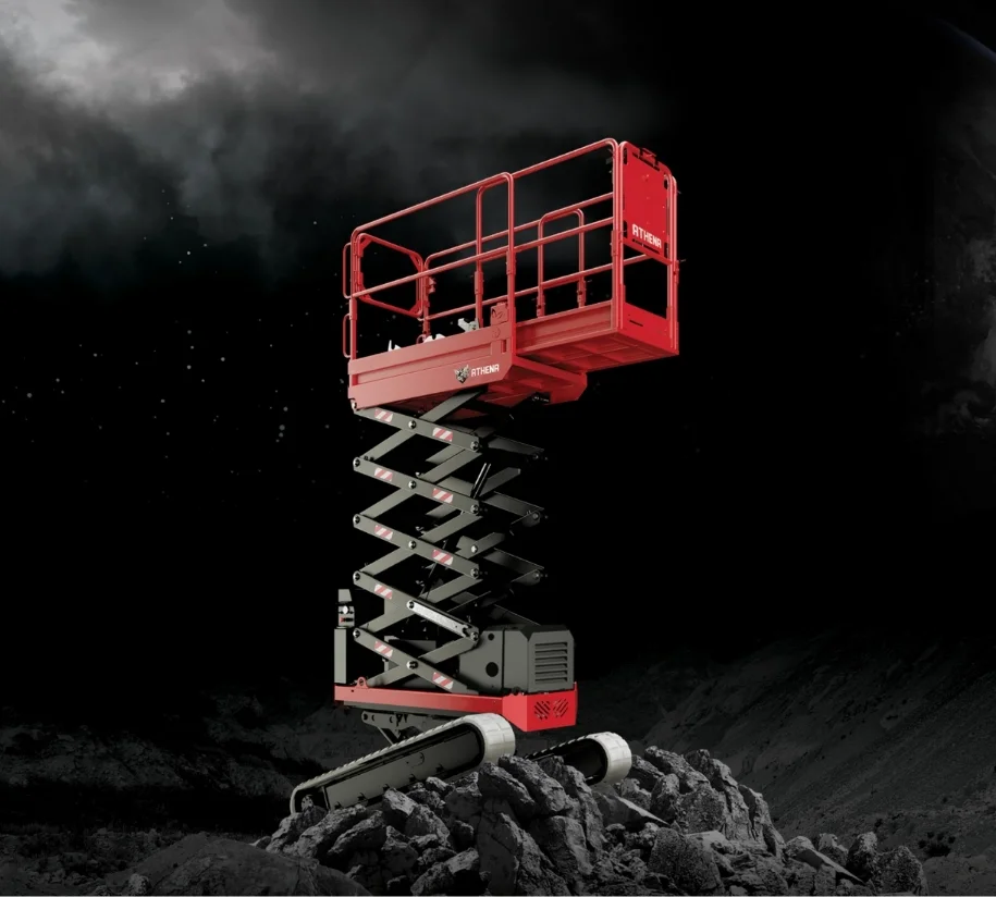 Athena 850BL bi-levelling tracked scissor lift - studio shot