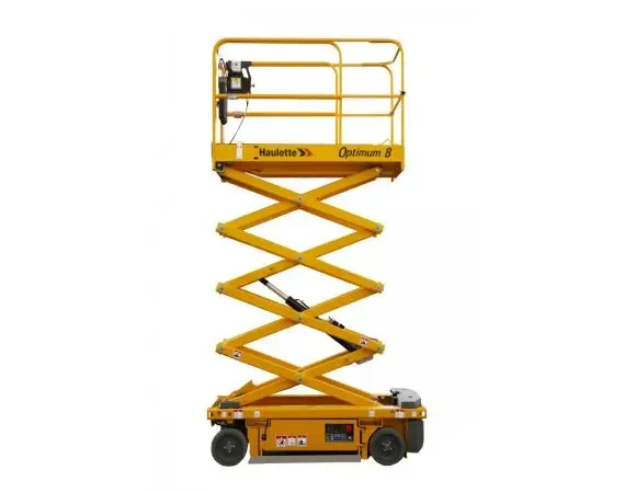 Haulotte Optimum 8 Electric Scissor Lift working on site