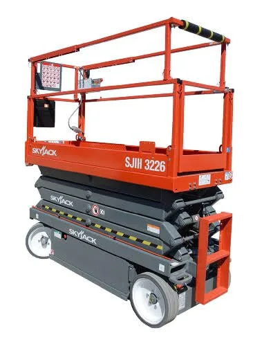 Skyjack SJIII 3226 Narrow Electric Scissor Lift working on site