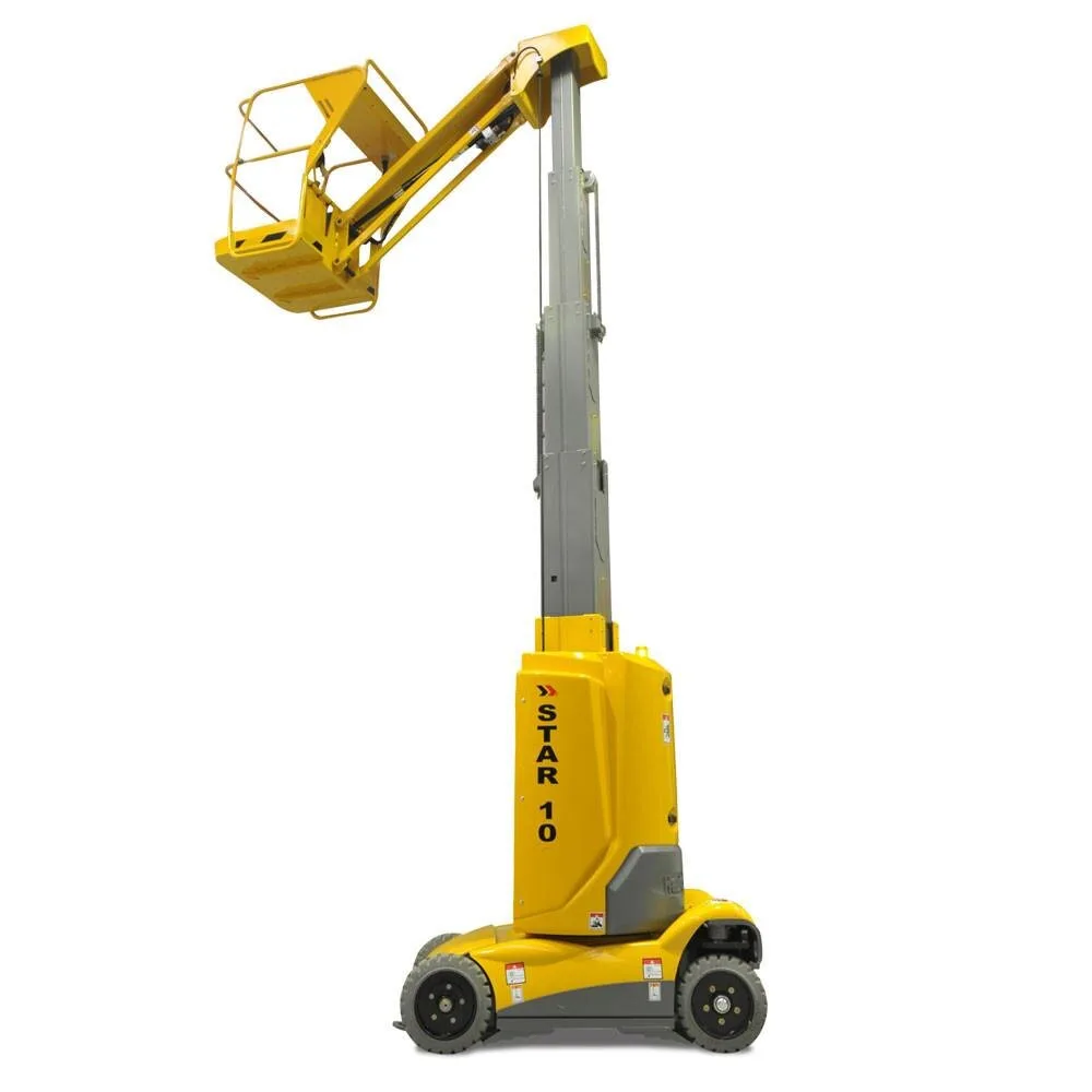 Haulotte Star 10 vertical mast lift at full extension — view 4, available for hire from Equip Hire in Sydney.