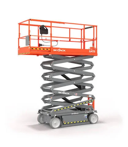 Skyjack SJ4732 electric scissor lift - three-quarter view