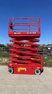 LGMG S1212E II, raised to working height — view 2, available for hire from Equip Hire in Sydney.