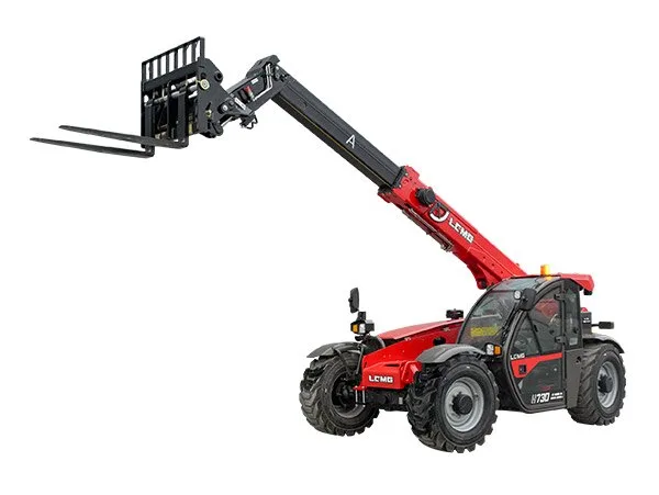 LGMG H730, with the boom raised and extended, available for hire from Equip Hire in Sydney.