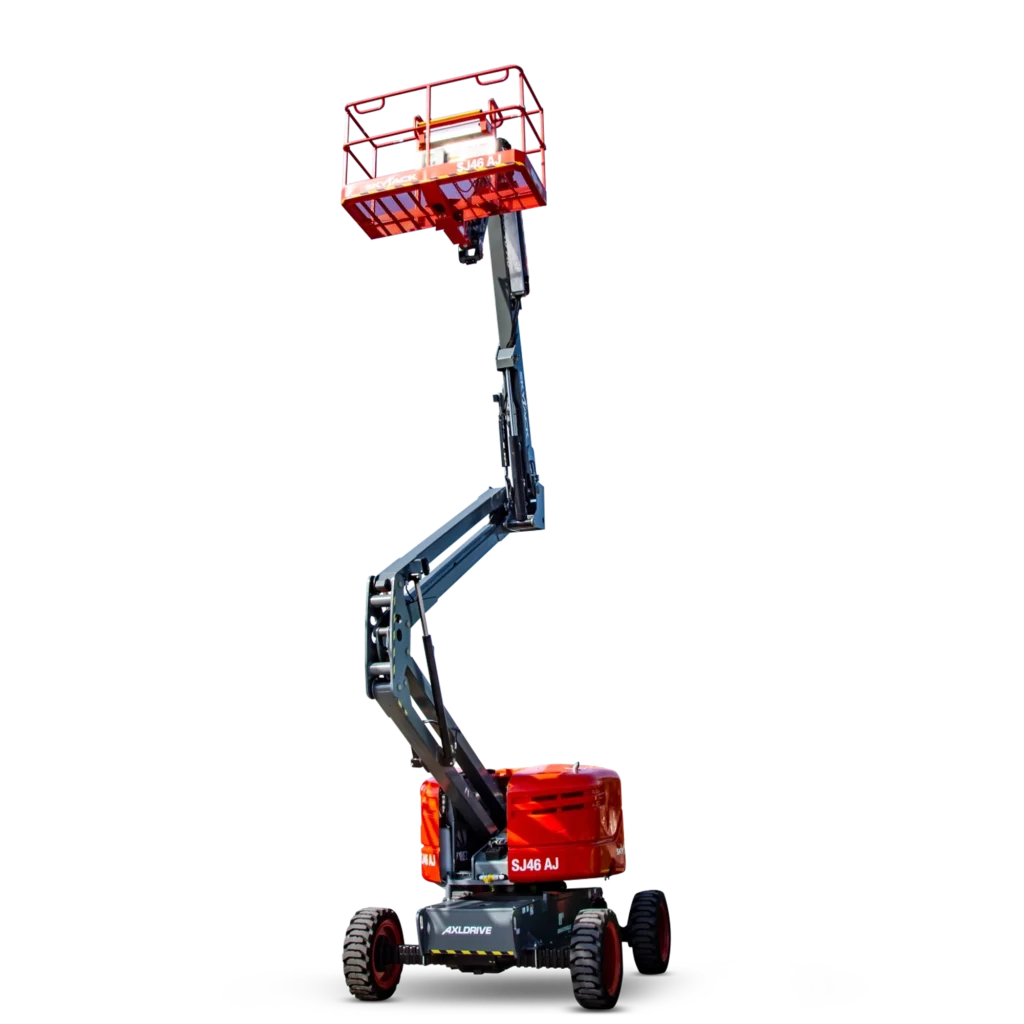 Skyjack SJ46 AJ Articulating Boom Lift working on site