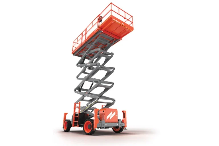 Skyjack SJ9253 RT Rough Terrain Scissor Lift working on site