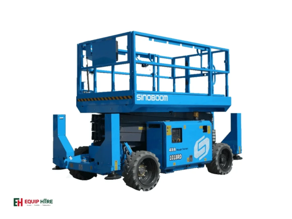 40ft Diesel Rough Terrain Scissor Lift Hire – Sinoboom 1218RD (4069RD) view 2