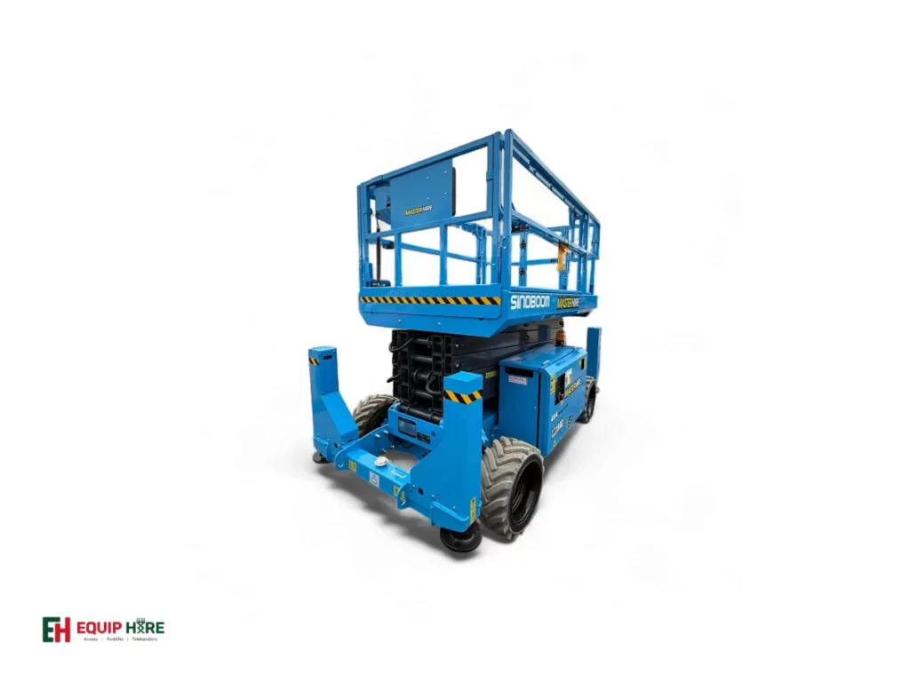 40ft Diesel Rough Terrain Scissor Lift Hire – Sinoboom 1218RD (4069RD) view 4