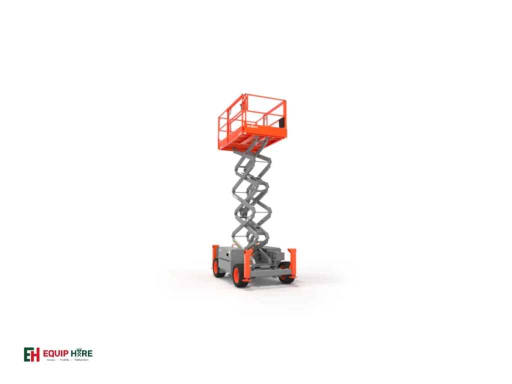 32ft Diesel Rough Terrain Scissor Lift Hire – Skyjack SJ6832 RT view 3